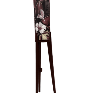 LAMPADAIRE TREPIED AMARANTE DECOR EXOTIQUE