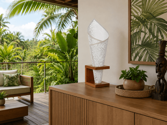 LUMINAIRE COURBARIL ABAT JOUR BLANC – Image 4